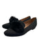 Aquazzura Shoe Size 36 Black Satin Slip On Pom Pom Loafers Black / 36