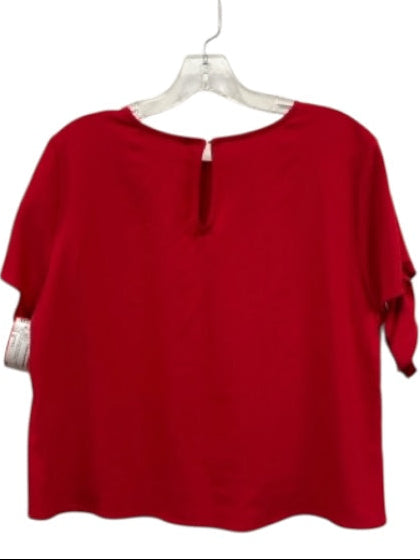 Jenni Kayne Size S Red Short Cap Sleeve Tie Detail Keyhole Back Top Red / S