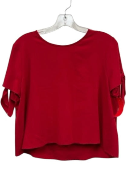 Jenni Kayne Size S Red Short Cap Sleeve Tie Detail Keyhole Back Top Red / S