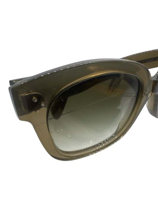 Celine Green Acetate Gradient Lens Box Inc. Sunglasses Green