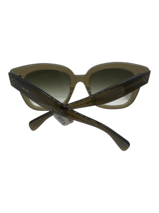 Celine Green Acetate Gradient Lens Box Inc. Sunglasses Green