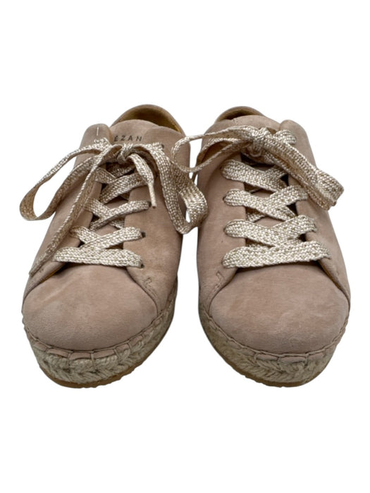 Sezane Shoe Size 37 Pink Suede Low Top Lace Up Espadrille Sneakers Pink / 37