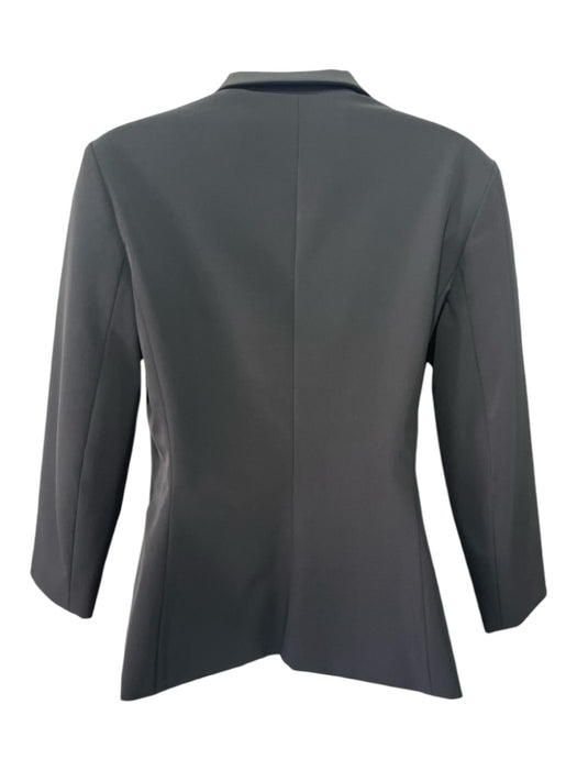 The Row Size 8 Black Polyester Blend Blazer Shoulder Pads Button Front Jacket Black / 8