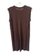 Rick Owens Size 4 Brown Viscose Blend Round Neck Sleeveless Shift Dress Brown / 4