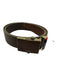 Prada Espresso Leather Gunmetal Hardware Logo Military Style Adjustable Belts Espresso / 32/80