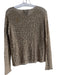 Spanner Size M Beige Rayon Knit Sequence Detail Long Sleeve See Through Top Beige / M