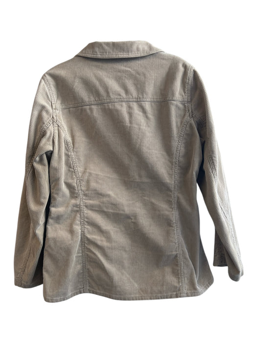 Barbour Size 6 Beige Corduroy Collared Long Sleeve Snap Button Jacket Beige / 6