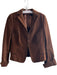 Akris Punto Size 10 Brown Cotton Corduroy Open Front Faux Pocket Blazer Jacket Brown / 10