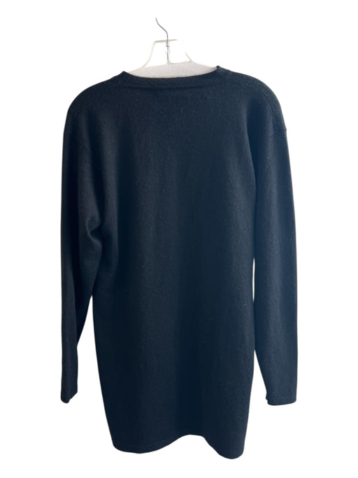 TSE Size M Black Cashmere Round Neck Long Sleeve Solid Color Knit Sweater Black / M