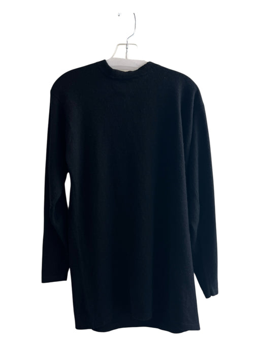 TSE Size M Black Cashmere Round Neck Long Sleeve Solid Color Knit Sweater Black / M