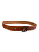 Ralph Lauren Rugby Caramel Leather Brass Hardware Square Buckle Belts Caramel / M