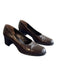 Prada Shoe Size 36.5 Brown Leather round toe Block Heel Shoes Brown / 36.5