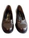 Prada Shoe Size 36.5 Brown Leather round toe Block Heel Shoes Brown / 36.5