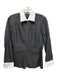 Gucci Size 40 B&W Cotton Blend Button Front Collared Long Cuff Sleeve Top B&W / 40