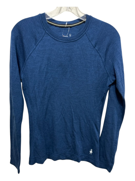 Smartwool Size M Navy Merino Wool Crewneck Long Sleeve Logo Sweater Navy / M