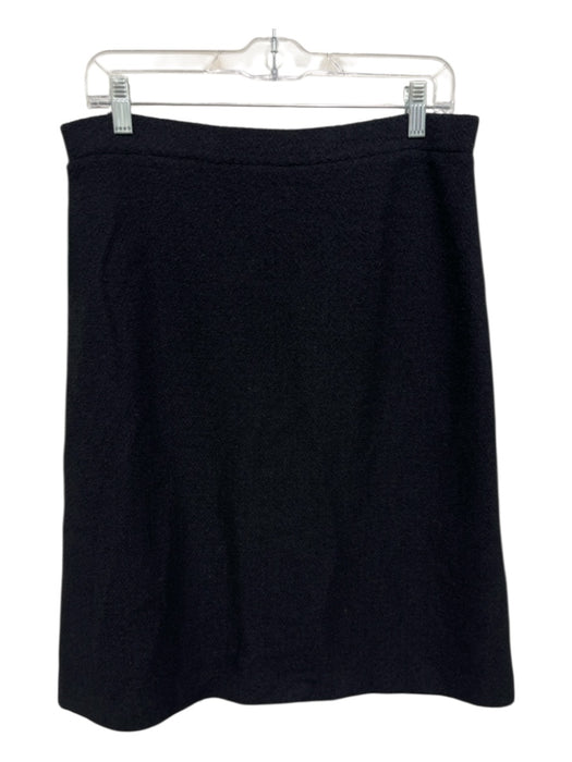 St. John Collection Size 12 Black Wool Blend Knit Elastic Waist Skirt Black / 12