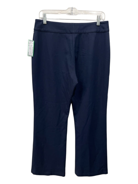 St John Collection Size 10 Navy Polyester Blend Zip & Button Trouser Pants Navy / 10