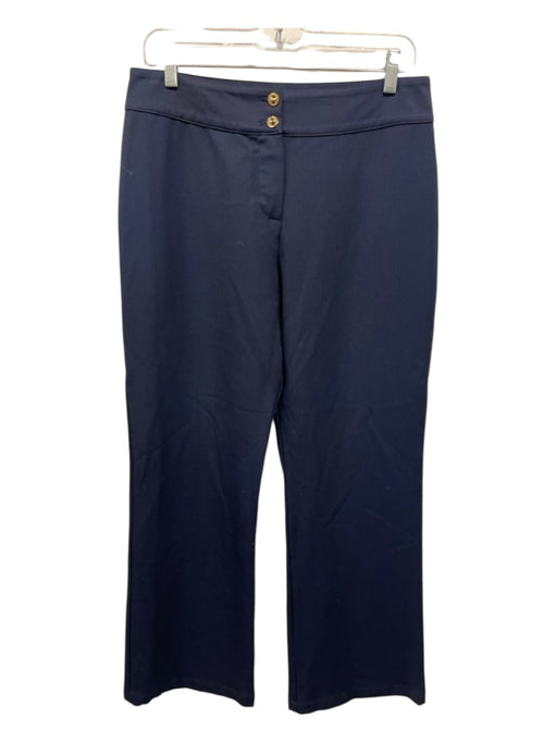 St John Collection Size 10 Navy Polyester Blend Zip & Button Trouser Pants Navy / 10