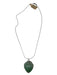 No Brand Silver & Green 14k White Gold Jade Diamond Necklace Silver & Green