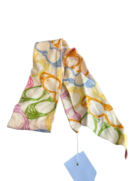 Coach White & Multi No Fabric Tag Coach print Head Scarf scarf White & Multi / Small