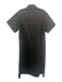 Hunter Bell Size Small Black Cotton Short Sleeve Button Front Collar Midi Dress Black / Small