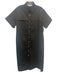 Hunter Bell Size Small Black Cotton Short Sleeve Button Front Collar Midi Dress Black / Small