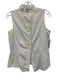 Armani Collection Size Small White Cotton Blend Sleeveless Ruffles Darted Top White / Small