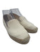 Moncler Shoe Size 37 Cream White Textile Round Toe Woven Logo Flat Espadrille Cream White / 37