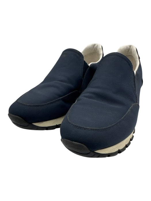 Prada Sport Shoe Size 39.5 Navy, Black, White Textile Round Toe Elastic Sneakers Navy, Black, White / 39.5