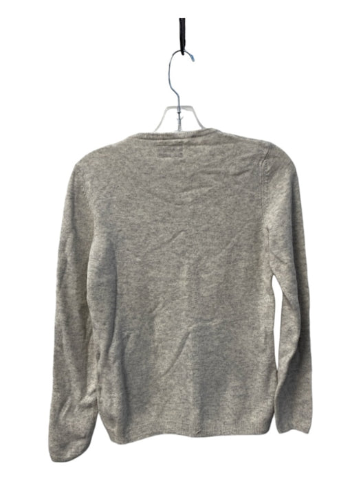 Rivamonti Size Large Light Gray Wool & Silk Crew Neck Long Sleeve Sweater Light Gray / Large