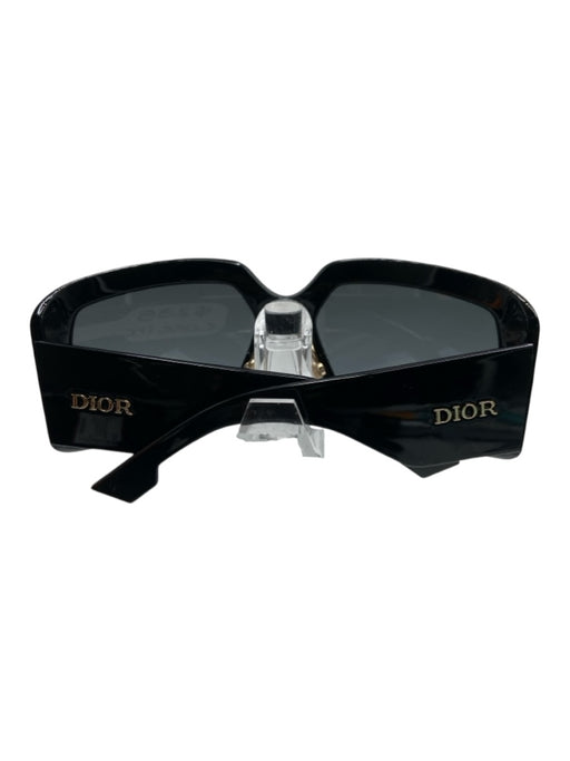 Dior Black Acetate Oversized Square Round Lens Gradient Lens Sunglasses Black