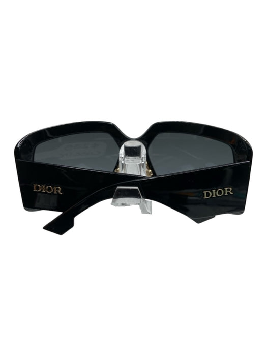 Dior Black Acetate Oversized Square Round Lens Gradient Lens Sunglasses Black