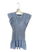 Sugar + Lips Size Small blue and white Polyester Blend Gingham V Neck Dress blue and white / Small