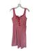 Rachel Zoe Size 6 Red & White Cotton Crimp Gingham Bow Detail Maxi Dress Red & White / 6