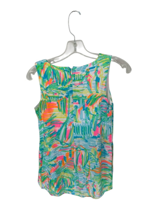 Lilly Pulitzer Size 00 Multi Rayon V Neck Sleeveless built in shorts Dress Multi / 00