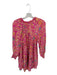 House of Harlow Size XS Pink Cotton Blend Floral Metalic Threading Dress Pink / XS