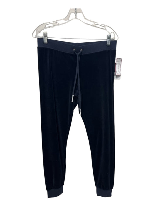 Juicy Couture Size S/M Navy Cotton Blend Front Zip Velvet Jogger Pant Set Navy / S/M