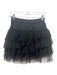 BCBG Maxazria Size XXS Black Polyester Tulle Elastic Waist Tiered Skirt Black / XXS