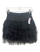 BCBG Maxazria Size XXS Black Polyester Tulle Elastic Waist Tiered Skirt Black / XXS