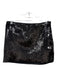 Theory Size 2 Black Polyester All Over Sequins Mini Side Zip Skirt Black / 2