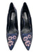 Charles David Shoe Size 8 Navy, Pink, White leather sole Floral Pump Heels Navy, Pink, White / 8