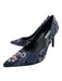 Charles David Shoe Size 8 Navy, Pink, White leather sole Floral Pump Heels Navy, Pink, White / 8