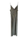 Shona Joy Size 14 Green Gray No Fabric Tag Spaghetti Strap Back Zip Maxi Dress Green Gray / 14