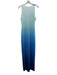 Meshki Size L Blue Polyester Deep V Neck Sleeveless Gradient Maxi Dress Blue / L