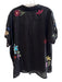 Johnny Was Size XL Black & Multi Rayon Collared Button Up Short Sleeve Top Black & Multi / XL
