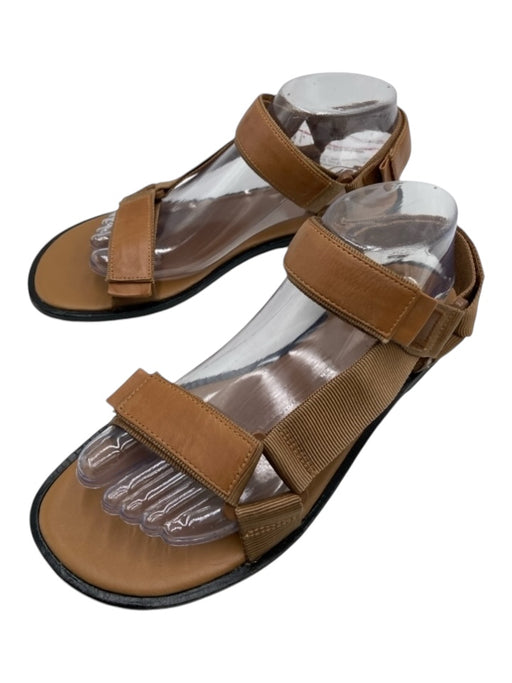 Vince Shoe Size 8.5 Brown Leather open toe Velcro Ankle Strap Sandals Brown / 8.5