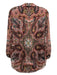 Alice + Olivia Size S Red Print Polyester Semi-Sheer Paisley Long Sleeve Top Red Print / S