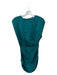 Amanda Uprichard Size XS Teal Green Silk Sleeveless Shoulder Pads Dress Teal Green / XS