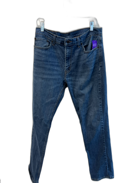 Levis Size 36 Medium Wash Cotton Zip Fly High Rise 5 Pocket Straight Leg Jeans Medium Wash / 36