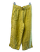 Tahari Size Est S Yellow Linen Side Pockets Elastic Waist High Rise Pants Yellow / Est S